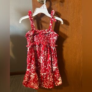 Old Navy Red and White Patterned Dress